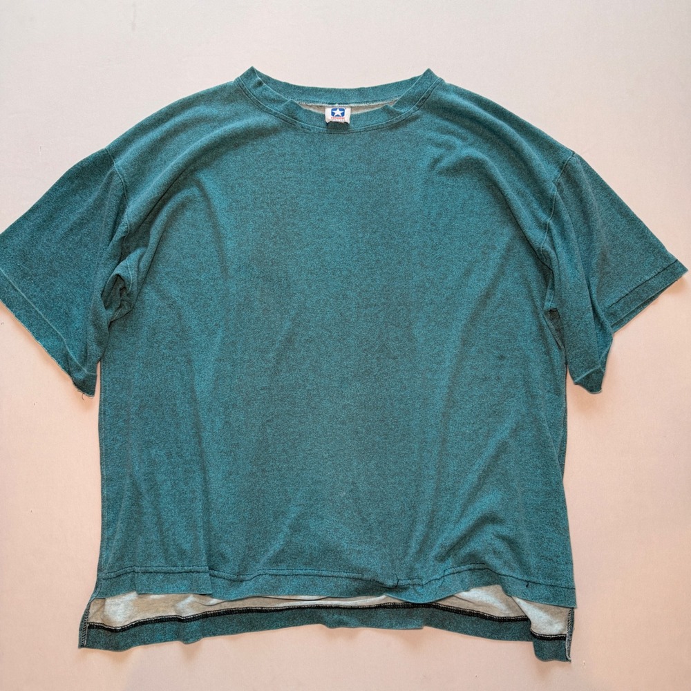 90s Converse Shirt Mens Medium Heathered Blue Cotton Blend USA Surf Skateboard